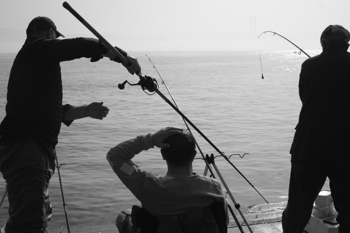 Fishermen tangled. Arnavutköy.